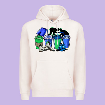 Wrestling Coffee Cups Premium Hoodie Designed By Nancycooperartshop