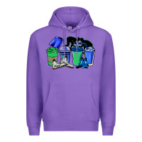Purple wrestling coffee cups Premium Hoodie - NancyCooperArtShop