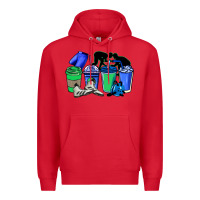 Red wrestling coffee cups Premium Hoodie - NancyCooperArtShop