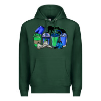 Sports Green wrestling coffee cups Premium Hoodie - NancyCooperArtShop