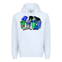 White wrestling coffee cups Premium Hoodie - NancyCooperArtShop