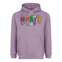 Lavender mardi gras nurse leopard cowhide glitter Heavyweight Hoodie - Artiststas