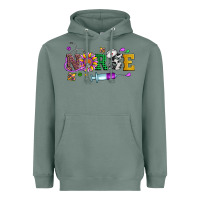 Sage mardi gras nurse leopard cowhide glitter Heavyweight Hoodie - Artiststas