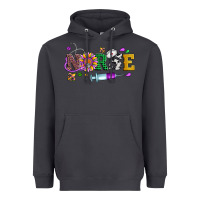 Smoke mardi gras nurse leopard cowhide glitter Heavyweight Hoodie - Artiststas