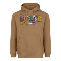 Toasted Coconut mardi gras nurse leopard cowhide glitter Heavyweight Hoodie - Artiststas
