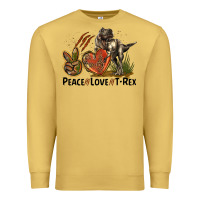Antique Gold Western Peace Love T-Rex Premium Sweatshirt - LillyAllenDesigns