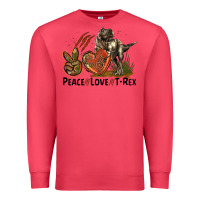 Cardinal Western Peace Love T-Rex Premium Sweatshirt - LillyAllenDesigns