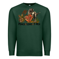 Sports Green Western Peace Love T-Rex Premium Sweatshirt - LillyAllenDesigns