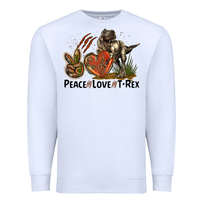 Western Peace Love T-rex Premium Sweatshirt by LillyAllenDesigns | Teevron