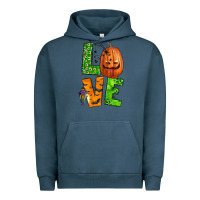 Pigment Midnight Navy love halloween Urban Hoodie - BundleAndBundleShop