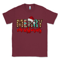 Burgundy merry christmas Classic Tee - CowhideDigitalArt