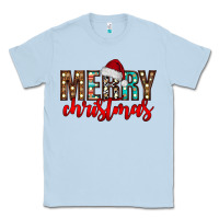 Dusty Blue merry christmas Classic Tee - CowhideDigitalArt