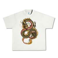 Pistachio green and yellow dragon Urban Heavy Tee - RanaPortraitStore