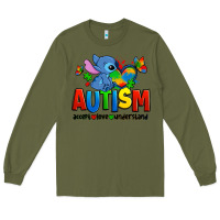 Army Green autism stitch accept love understand Long Sleeve Tee - Zillion Design Studio