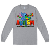 Heather Grey autism stitch accept love understand Long Sleeve Tee - Zillion Design Studio