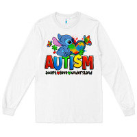 White autism stitch accept love understand Long Sleeve Tee - Zillion Design Studio