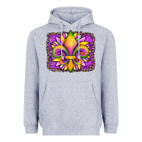 Heather Grey mardi gras fleur de lis sunflower leopard Heavyweight Hoodie - Artiststas