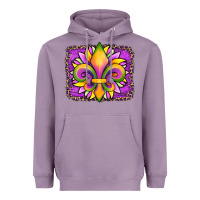 Lavender mardi gras fleur de lis sunflower leopard Heavyweight Hoodie - Artiststas
