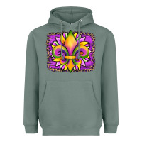 Sage mardi gras fleur de lis sunflower leopard Heavyweight Hoodie - Artiststas