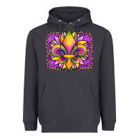 Smoke mardi gras fleur de lis sunflower leopard Heavyweight Hoodie - Artiststas