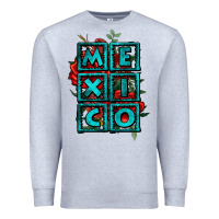 Heather Grey mexico with roses Premium Sweatshirt - Jasminsmagicworld