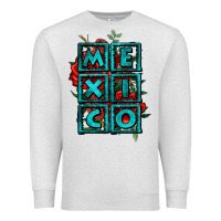 Oatmeal Heather mexico with roses Premium Sweatshirt - Jasminsmagicworld