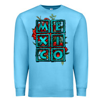 Ocean Blue mexico with roses Premium Sweatshirt - Jasminsmagicworld