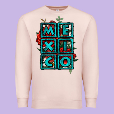 Mexico With Roses Premium Sweatshirt Designed By Jasminsmagicworld