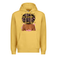 Antique Gold i love the woman i've become because i fought to b Premium Hoodie - MaliasSmallBusiness