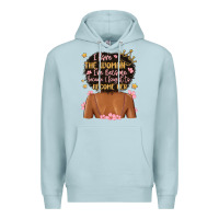 Blue Mist i love the woman i've become because i fought to b Premium Hoodie - MaliasSmallBusiness