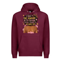 Burgundy i love the woman i've become because i fought to b Premium Hoodie - MaliasSmallBusiness