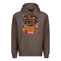 Coffee i love the woman i've become because i fought to b Premium Hoodie - MaliasSmallBusiness