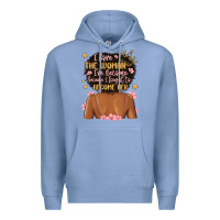 Colony Blue i love the woman i've become because i fought to b Premium Hoodie - MaliasSmallBusiness