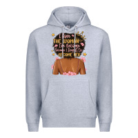 Heather Grey i love the woman i've become because i fought to b Premium Hoodie - MaliasSmallBusiness