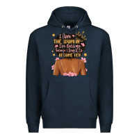 Navy i love the woman i've become because i fought to b Premium Hoodie - MaliasSmallBusiness