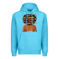 Ocean Blue i love the woman i've become because i fought to b Premium Hoodie - MaliasSmallBusiness