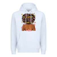 White i love the woman i've become because i fought to b Premium Hoodie - MaliasSmallBusiness