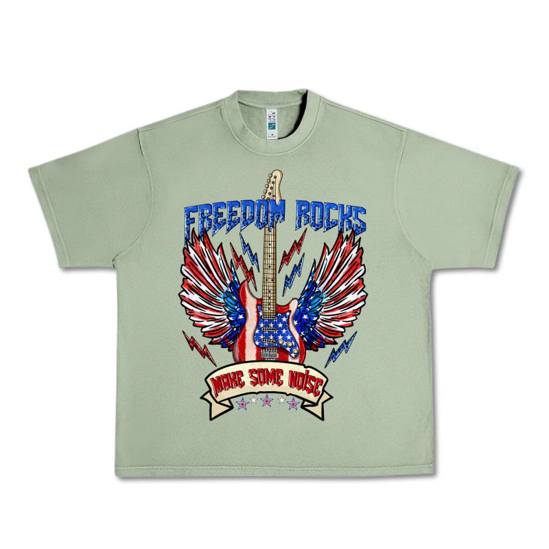 Freedom Rocks Make Some Noise Urban Heavy Tee by texasbilliewilder | Teevron