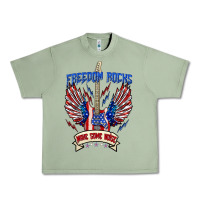 Oil Green freedom rocks make some noise Urban Heavy Tee - texasbilliewilder
