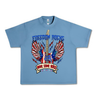 Pebble Blue freedom rocks make some noise Urban Heavy Tee - texasbilliewilder