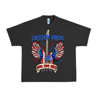 Pigment Black freedom rocks make some noise Urban Heavy Tee - texasbilliewilder