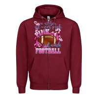 Burgundy in october we wear pink and watch football Zipper Hoodie - AdoDesignShop
