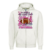 Oatmeal Heather in october we wear pink and watch football Zipper Hoodie - AdoDesignShop