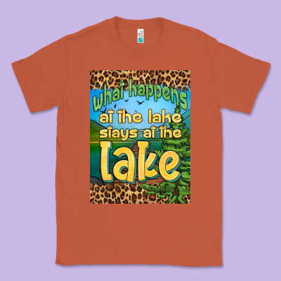 What Happens At The Lake Stays At The Lake Air Freshener Classic Tee Designed By Hra Design Shop