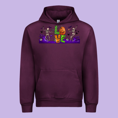 Love Halloween  Libbey Glass Urban Hoodie Designed By Bundleandbundleshop