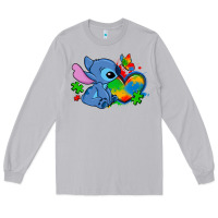 Moon Dust autism stitch heart Long Sleeve Tee - Zillion Design Studio