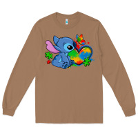 Toasted Coconut autism stitch heart Long Sleeve Tee - Zillion Design Studio