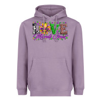 Lavender love mardi gras fleur de lis sunflower leopard and beads Heavyweight Hoodie - Artiststas