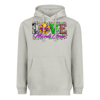 Moon Dust love mardi gras fleur de lis sunflower leopard and beads Heavyweight Hoodie - Artiststas