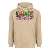 Mushroom love mardi gras fleur de lis sunflower leopard and beads Heavyweight Hoodie - Artiststas